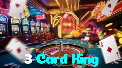 3 Card King casino presented on mobile device in Pakistan with slots and live games